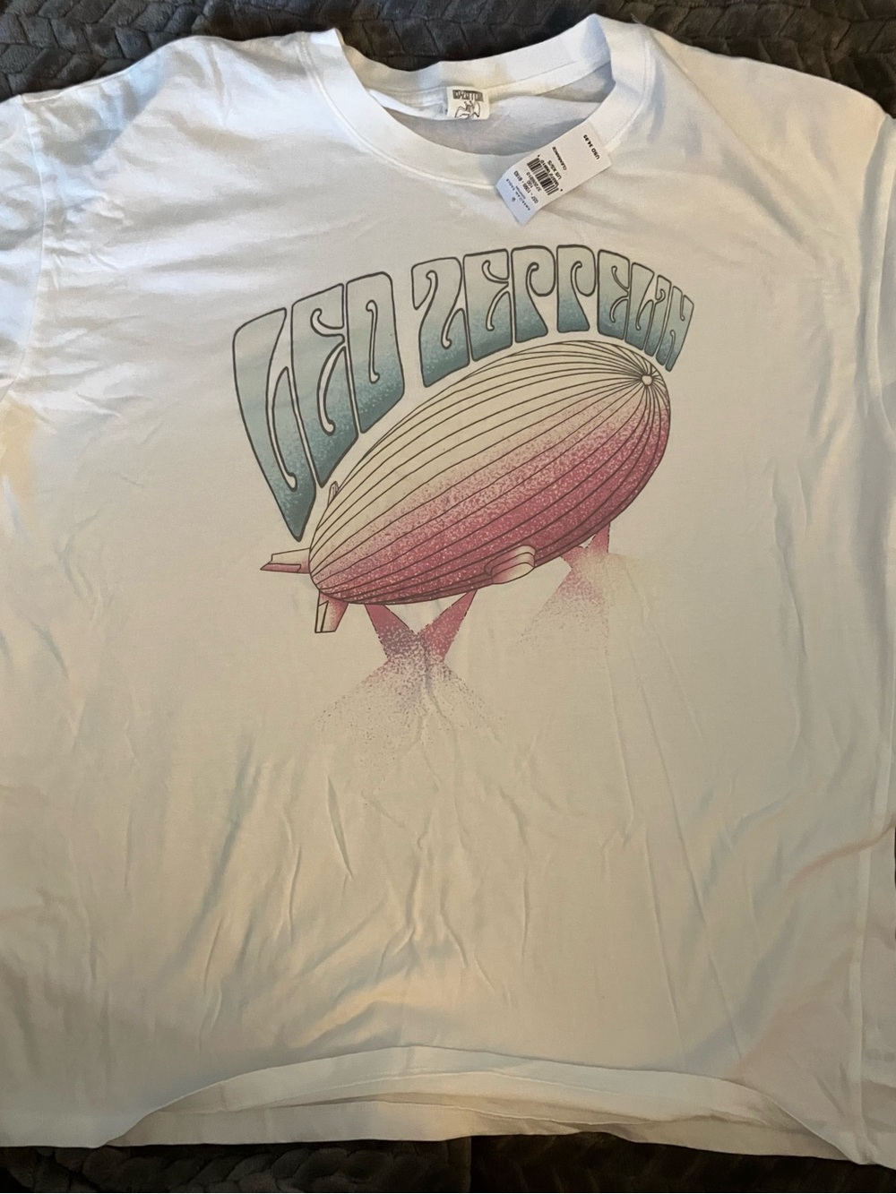 American Eagle Outfitters White Led Zeppelin Airship Graphic Tee